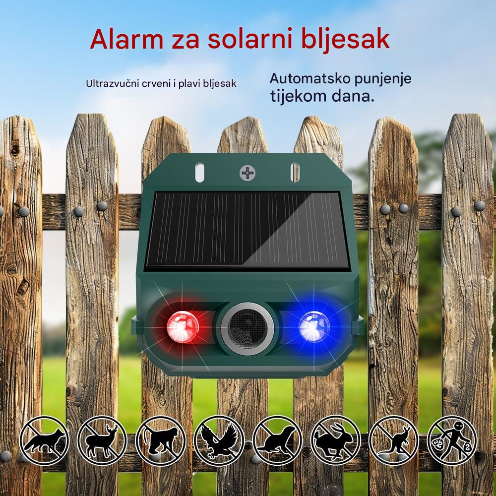 【🔥Kupite 1, dobivate 1 gratis】🔥Solarni ultrazvučni repelent za životinje za vanjsku upotrebu – repelent za ptice s crvenim i plavim LED svjetlima i infracrvenim bljeskom