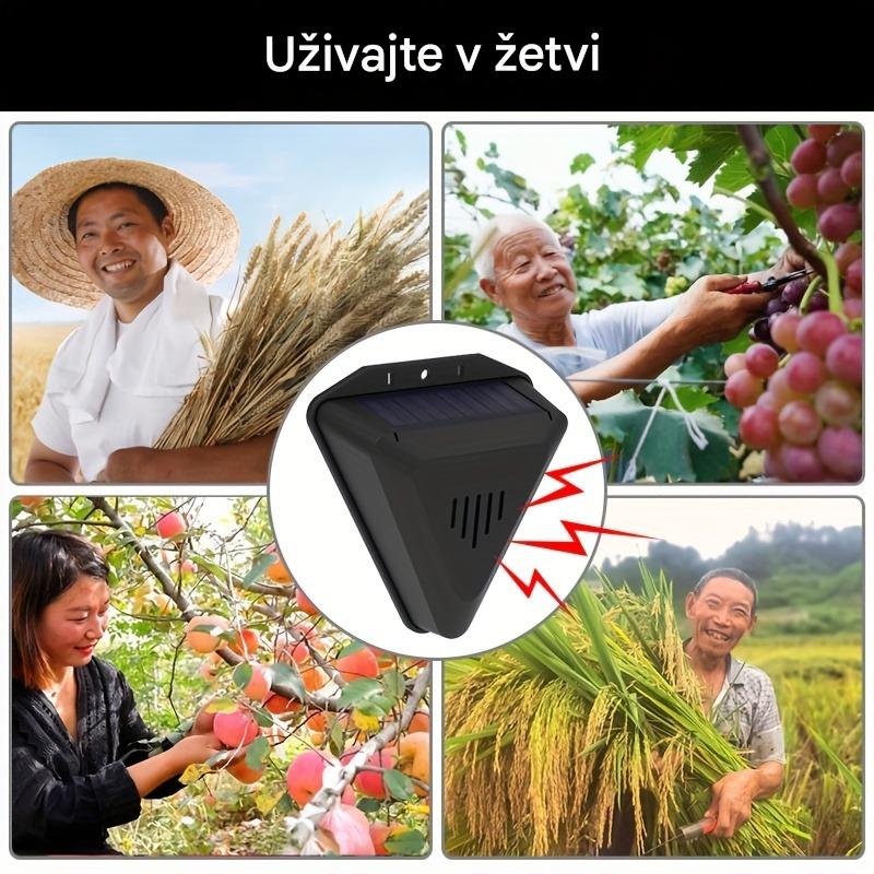 🔥【Kupite 1, dobite 1 brezplačno】📣Orchard Fish Pond Rice Paddy Sončna energija Zvočna in svetlobna naprava za alarm za ptice